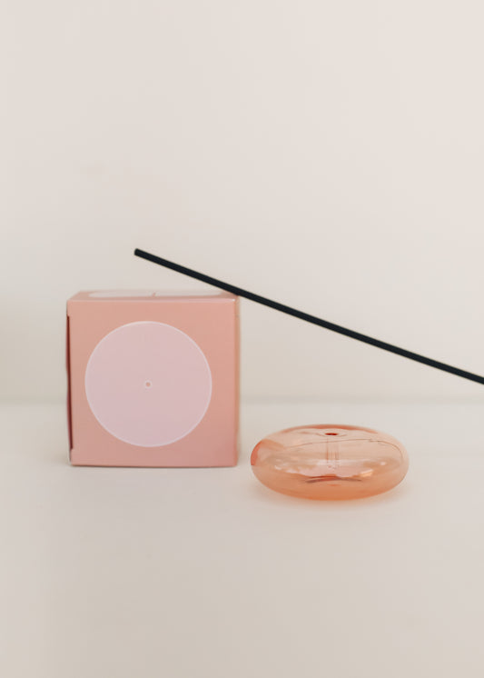 Glass Bubble Incense Holder - Coral Pink