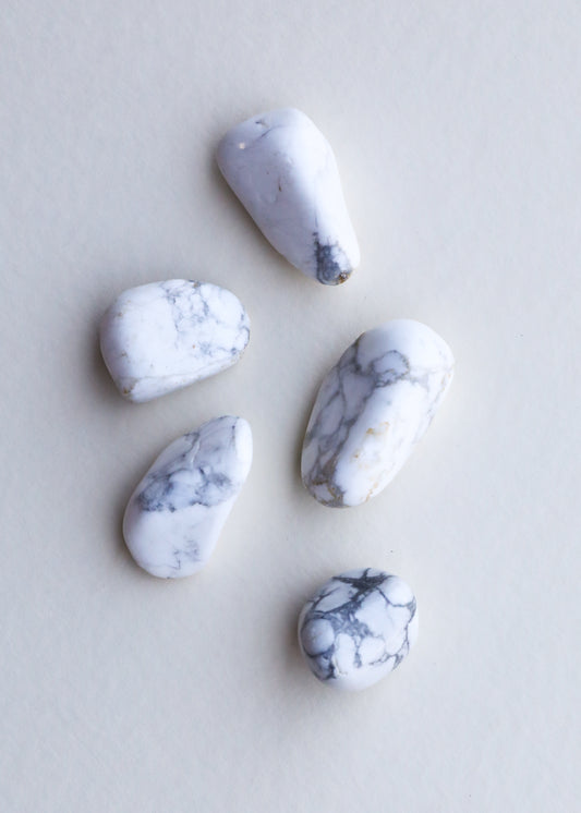 White Howlite — Set of 5 Crystals