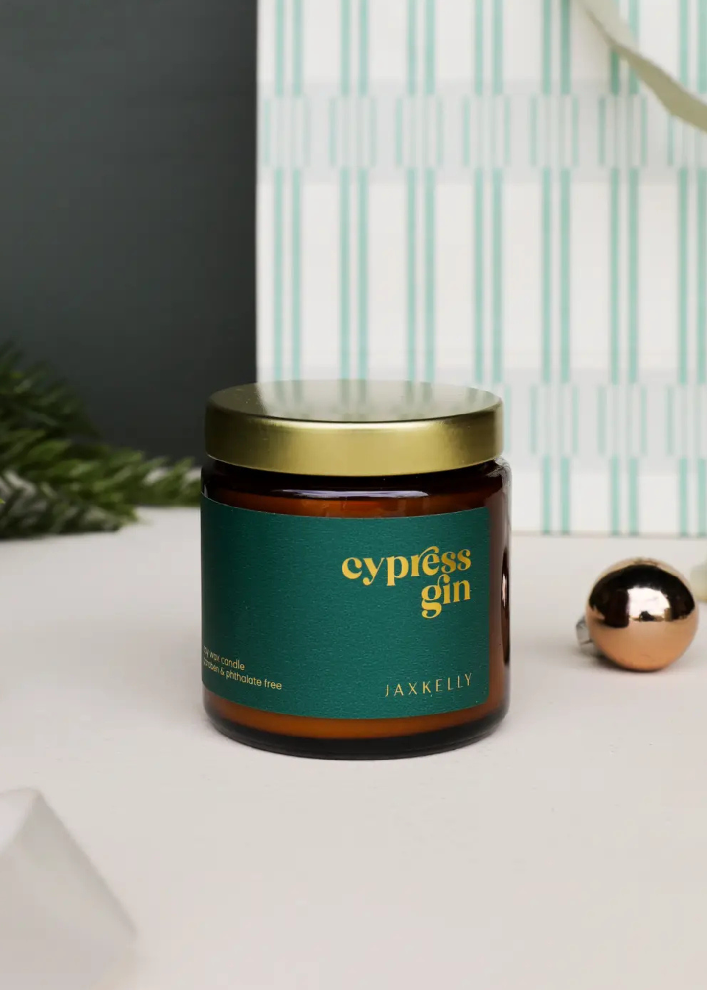 4oz - Cypress Gin Holiday Candle - Amber