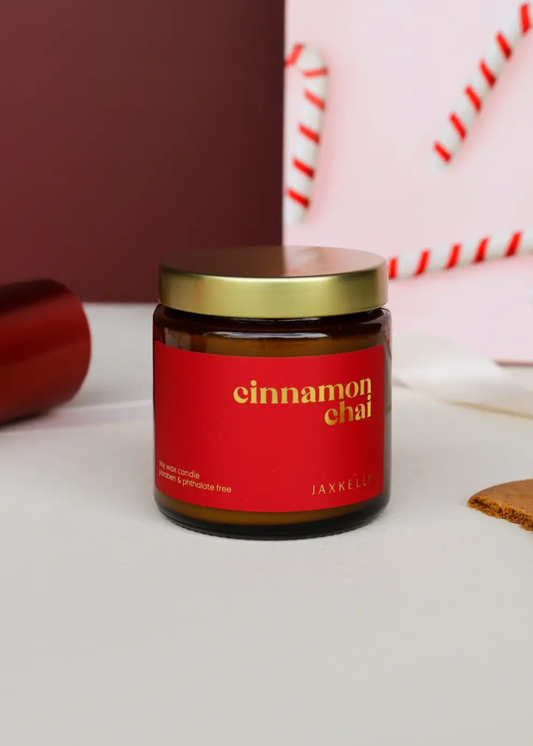 4oz - Cinnamon Chai Holiday Candle - Amber