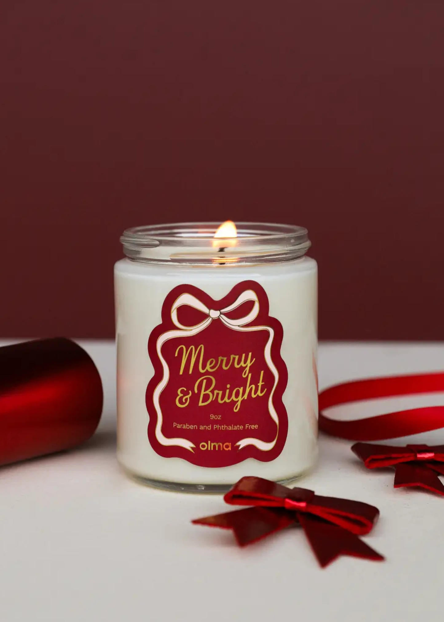 9oz - Merry & Bright Holiday Candle - Clear