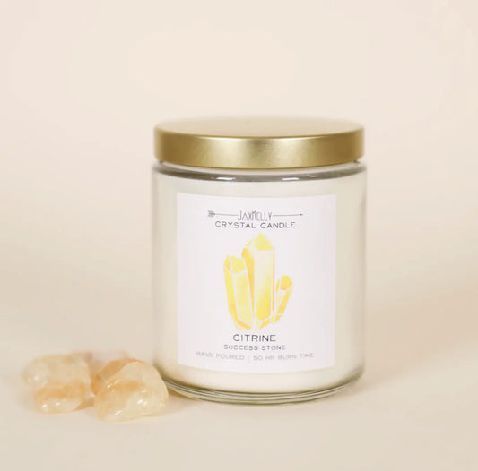 9oz. Watercolor Crystal Candles - Citrine