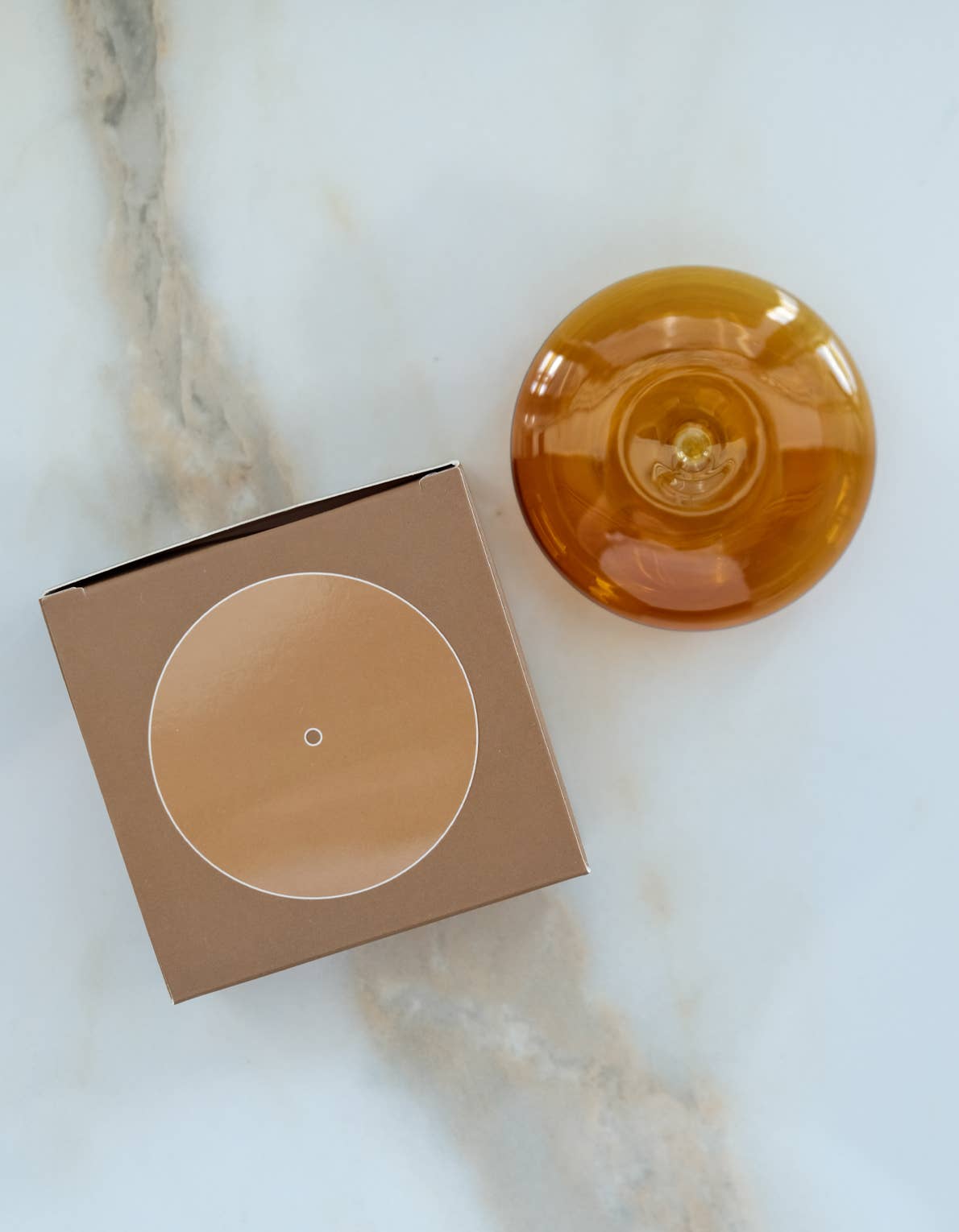 Glass Bubble Incense Holder - Amber