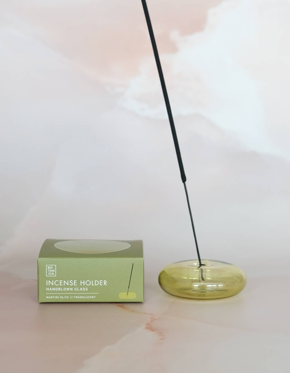 Glass Bubble Incense Holder - Amber