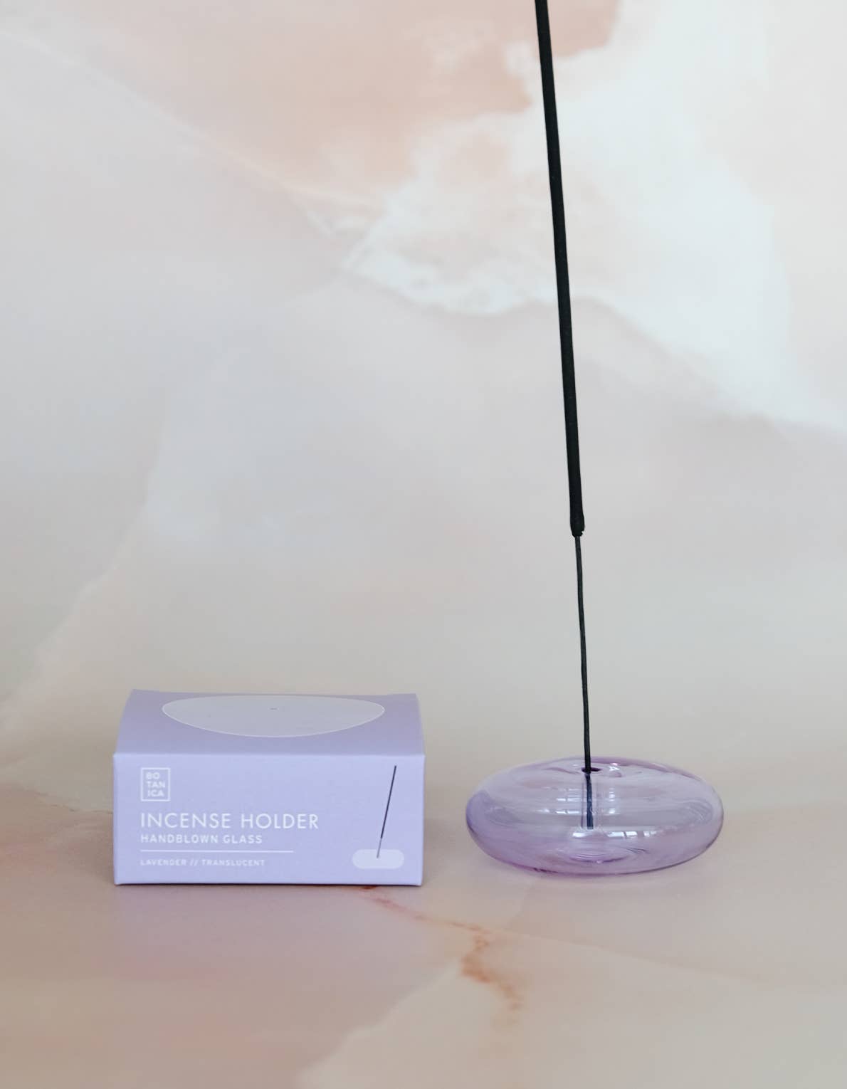 Glass Bubble Incense Holder - Lavender